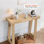 91.5 cm Console Table, Modern Desk Behind the Couch, Wooden Rectangle Entrance Desk, Narrow Long Sofa Table Accent Stand, Ideal for Hallway Image 3