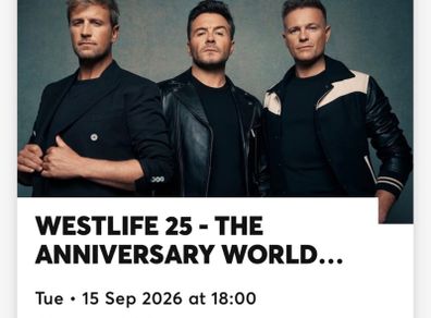 Westlife 25 - The Anniversary World Tour