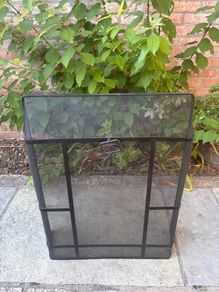 Fire guard, coal bucket, fireplace tools