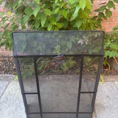 Fire guard, coal bucket, fireplace tools