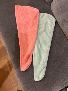 Soft Microfibre Hair Towel x2