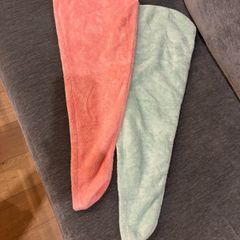 Soft Microfibre Hair Towel x2