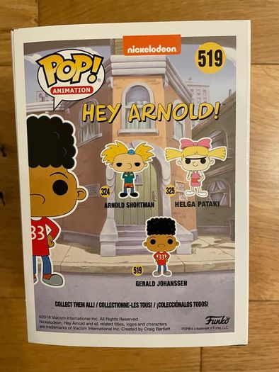 Funko Pop! Gerald Johanssen #519. Hey Arnold. Nickelodeon. Mint Condition.