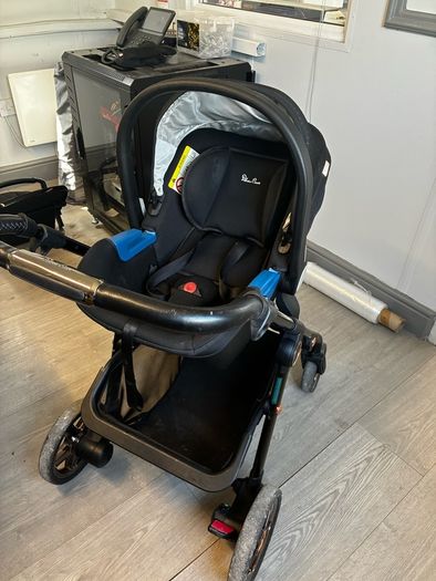Complete sliver cross Pram system for sale