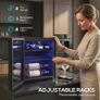 12 Bottle Wine Cooler, 36 Litre Capacity, 4-16C Under Counter Drinks Beer Wine Fridge with Glass Door, LED Light Image 5