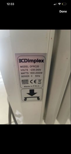 dimplex heater