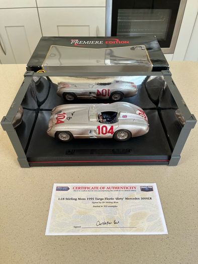 Mercedes 300 SLR 1/18 Dirt Version Signed by Stirling Moss COA