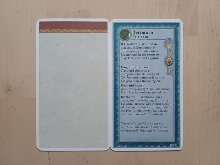 War of the Ring Middle-earth Treebeard Mini Expansion Cards & Figure Promo Set 2012 NEW