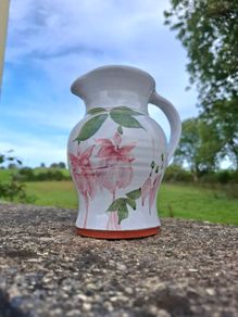 Authentic Vintage Judy Greene Fuchsia Pattern Pitcher