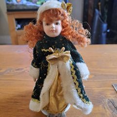 Vintage Christmas porcelain doll
