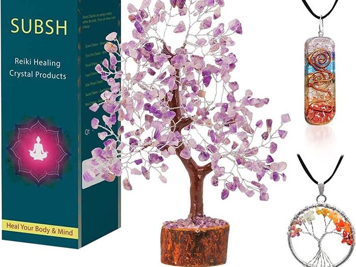 Rose Quartz Crystal - Crystals and Gemstones - Healing Crystals - Bonsai Tree - Money Tree - Tree of Life - Home Decor Accessories - Meditation Accessories (FREE POSTAGE)