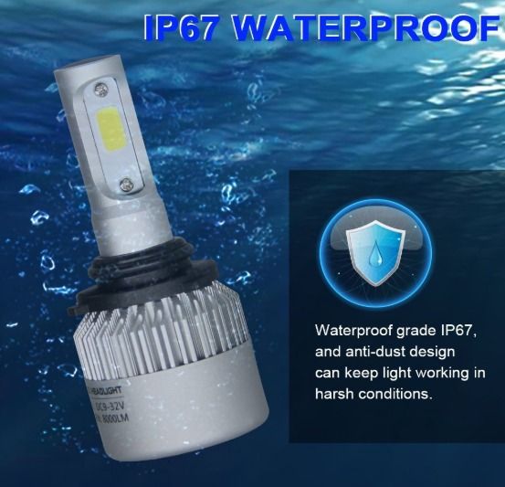 Cool White COB H1/H4/H7/H11/9006 LED Car Headlight Lamp 72W 8000LM