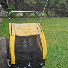 M-Wave Stalwart 3-in-1 Double Child Bike Trailer & Jogging Stroller (Like New)