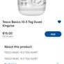 Brand new unopened duvet - Tesco 10.5tog - Kingsize Image 5