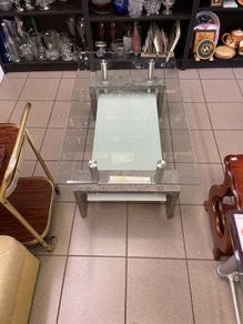 Glass coffee table