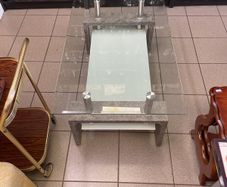 Glass coffee table