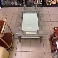 Glass coffee table