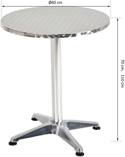 Round Bistro Table with Folding Tray, Adjustable Height Bar Table for Indoor, Outdoor AVAILABLE FOR COLLECTION