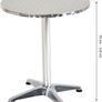 Round Bistro Table with Folding Tray, Adjustable Height Bar Table for Indoor, Outdoor AVAILABLE FOR COLLECTION Image 3