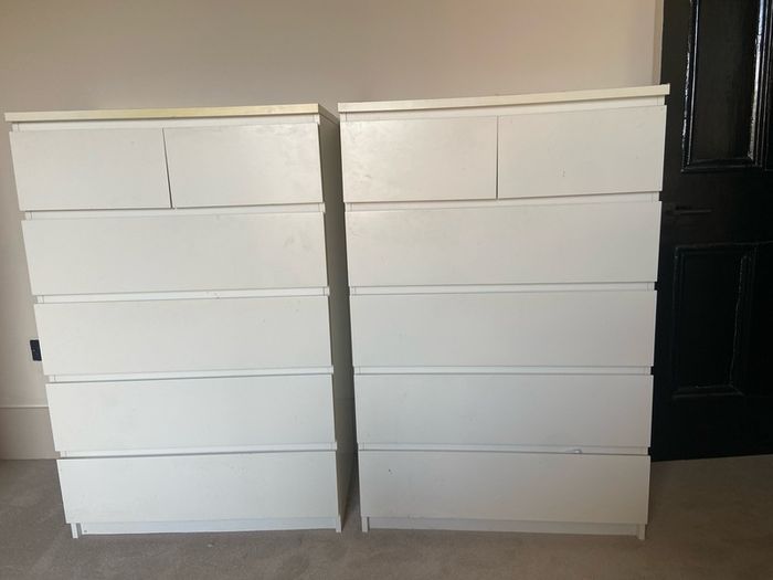 Malm 6 drawer chest of drawers