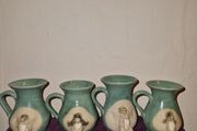 Set of 4 Irish Stoneware face mugs