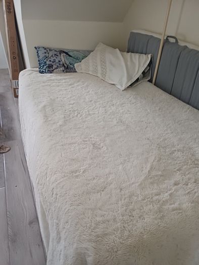 Twin Single Metal Bed that is high to put things underneath