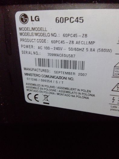TV not working 60  inch