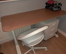 Office Desk 140 x 60 cm with Swivel Chair