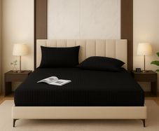 Pure Loom Elegant Fitted Sheet - King Size, Luxurious Deep-Pocket, Breathable & Wrinkle-Resistant, Hotel-Inspired Comfort, Premium Fabric