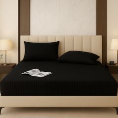 Pure Loom Elegant Fitted Sheet - King Size, Luxurious Deep-Pocket, Breathable & Wrinkle-Resistant, Hotel-Inspired Comfort, Premium Fabric
