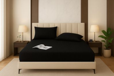 Pure Loom Elegant Fitted Sheet - King Size, Luxurious Deep-Pocket, Breathable & Wrinkle-Resistant, Hotel-Inspired Comfort, Premium Fabric