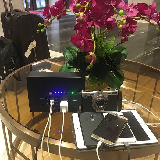 42000mAh 250W (Max) Power Bank  AC Outlets & 4 USB Ports Universal Travel Charger