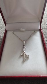 9k White gold Diamond Pendant