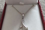9k White gold Diamond Pendant