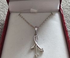 9k White gold Diamond Pendant