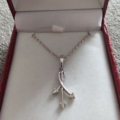 9k White gold Diamond Pendant
