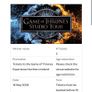 X2 Game of Thrones Stuido Tour Tickets RRP 40EUR Image 3