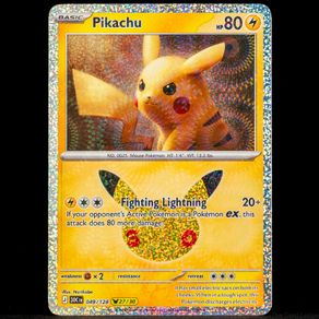 Pikachu 049/128 Holo Rare 27/30 30th Celebration Anniversary Pokemon Card