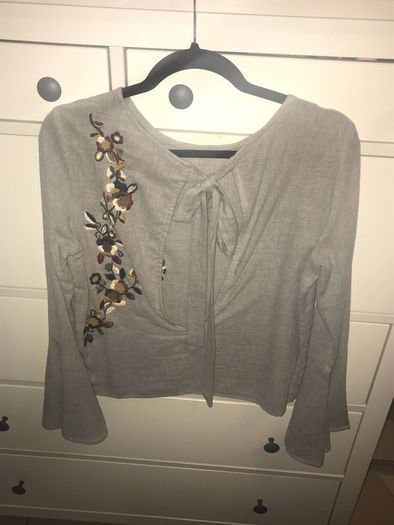 Zara flare sleeve blouse