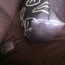 NINE WEST Brown/Cream Leaf Print Bag with Mirror Image 9
