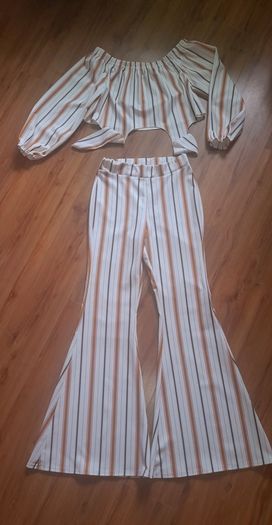 Wide legged trousers suit