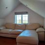 Cream leather couch Image 5