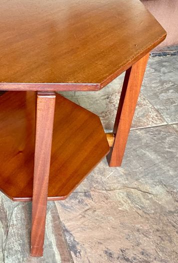 Unique 1950s Mid Century Solid Teak Side Occasional or Small Coffee table