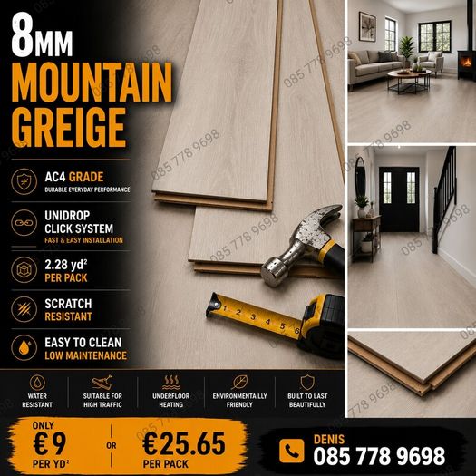 New 8mm Matt Laminated Flooring - Free Delivery