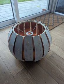 Rose gold white large lampshade