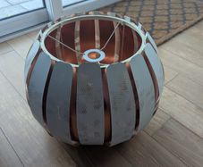 Rose gold white large lampshade