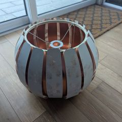 Rose gold white large lampshade