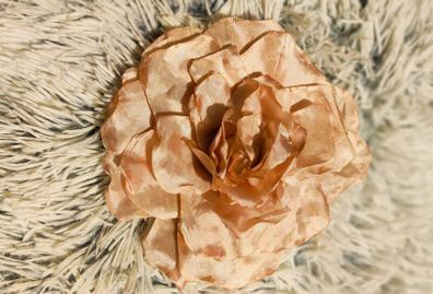 Peach Flower Hair Clip Soft, Romantic & Versatile
