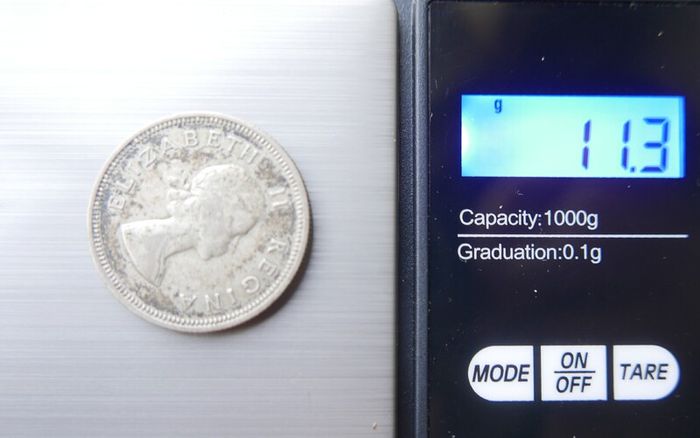 1954 South Africa 2 Shillings Silver Coin