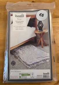 Dunelm, durable vacuum bag, dimensions: H90 x W130